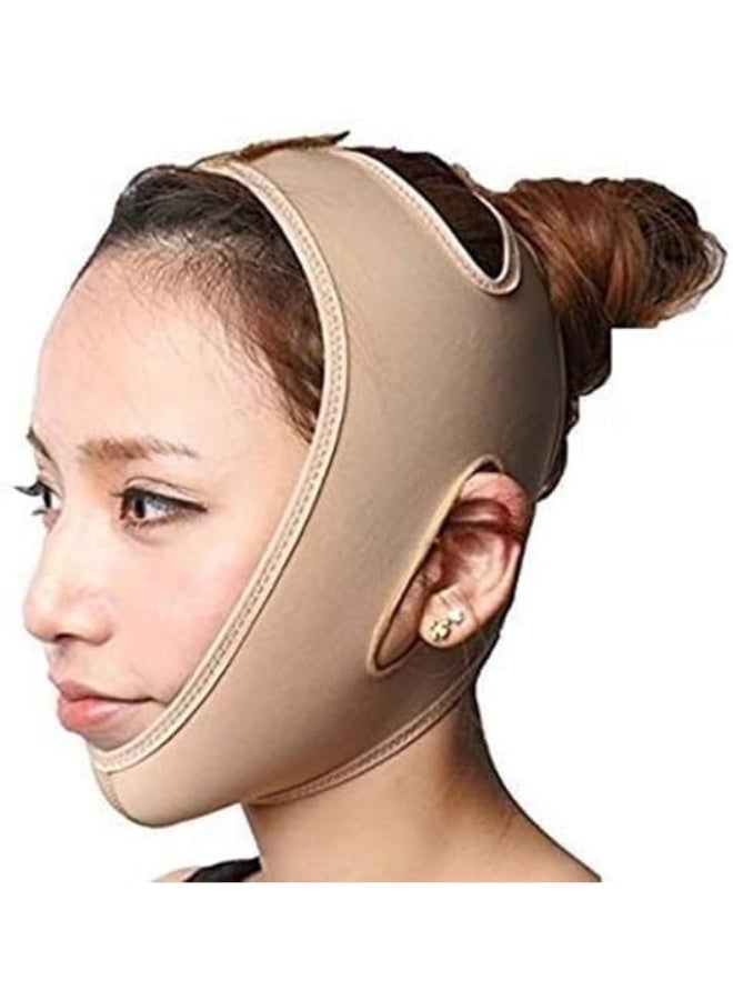 Unisex double chin face and neck lift belt, V-line contouring and cheek sagging reduction belt, adjustable face and neck slimming mask, comfortable compression band for skin tightening - Image 1